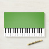 Piano Keyboard Fun Green Music Post-it® Notes (Op bureau)