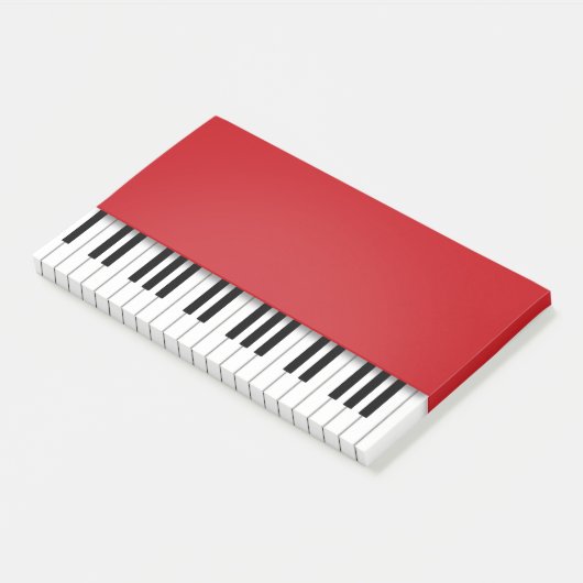 Piano Keyboard Fun Red Music Post-it® Notes (Schuin)