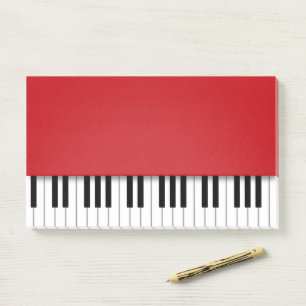 Piano Keyboard Fun Red Music Post-it® Notes
