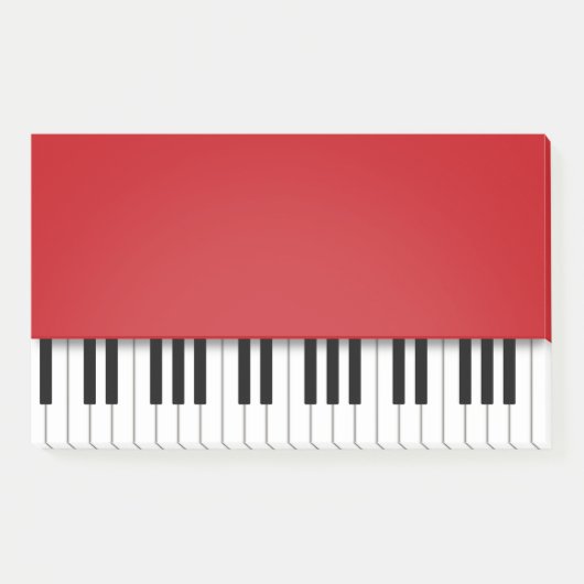 Piano Keyboard Fun Red Music Post-it® Notes (Voorkant)