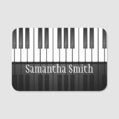 Piano Keyboard Keys Design Name Tag (Voorkant)