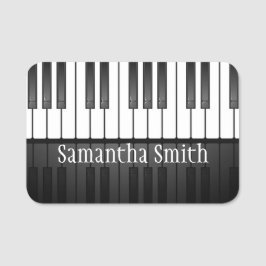 Piano Keyboard Keys Design Name Tag