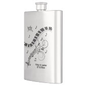 Piano Keyboard Music Design Monogram Flacon (Links)