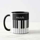Piano Keyboard Music Personalized Mug Mok (Links)