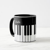 Piano Keyboard Music Personalized Mug Mok (Voorkant links)