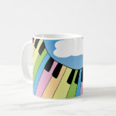 Piano Keyboard Music Sky Clouds  Koffiemok (Voorkant links)