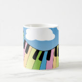 Piano Keyboard Music Sky Clouds  Koffiemok (Center)