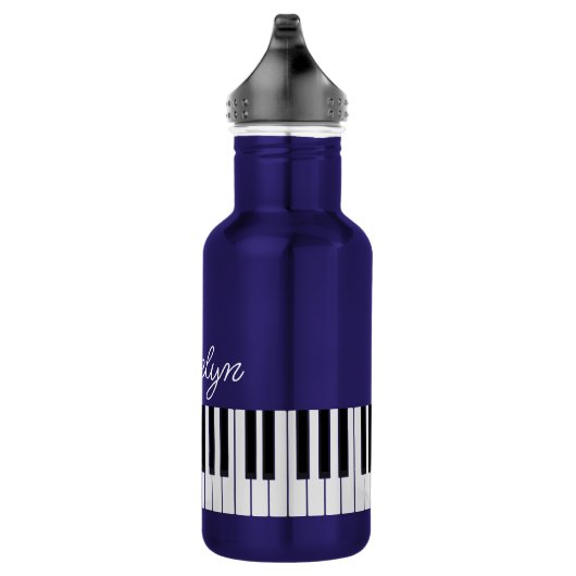 Piano Keyboard Music Teacher Name in Script Waterfles (Rechts)