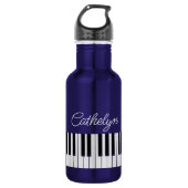 Piano Keyboard Music Teacher Name in Script Waterfles (Voorkant)