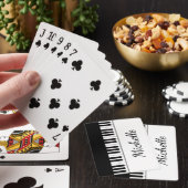 Piano Keyboard Musical Elegant Script Pokerkaarten (Insitu)