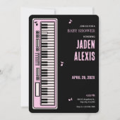 Piano keyboard muziek baby shower kaart (Voorkant)