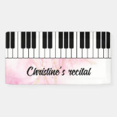 Piano keyboard muziek recital sign performance spandoek (Horizontaal)