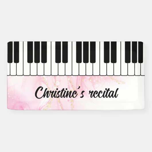 Piano keyboard muziek recital sign performance spandoek (Horizontaal)