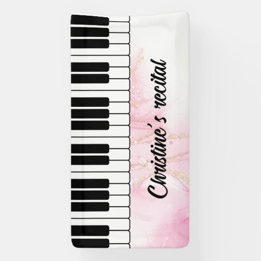Piano keyboard muziek recital sign performance spandoek (Verticaal)