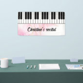 Piano keyboard muziek recital sign performance spandoek (Beurs)