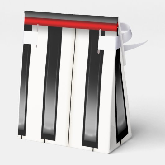 Piano keyboard muziek voor piano recital bedankdoosjes (Achterkant)