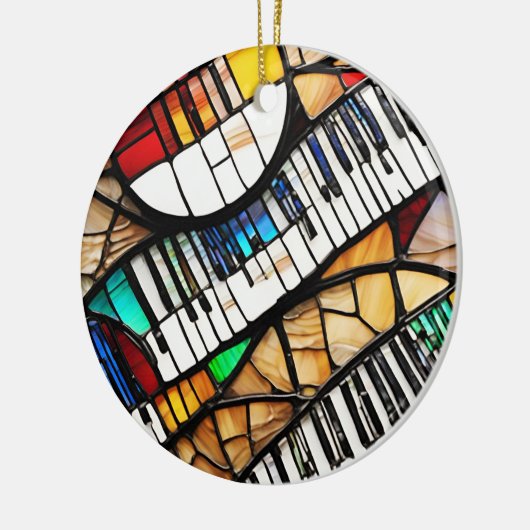 Piano Keyboard Muziekinstrument Keramisch Ornament (Links)