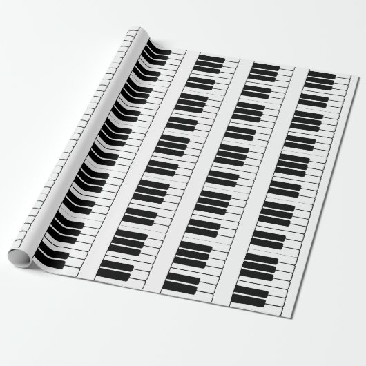 Piano keyboard muzikant geschenk jumbo nieuwigheid cadeaupapier (Uitgerold)