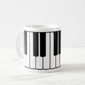 Piano keyboard muzikant geschenk jumbo nieuwigheid koffiemok (Voorkant links)
