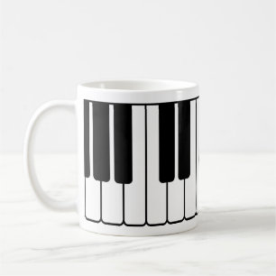 Piano keyboard muzikant geschenk jumbo nieuwigheid koffiemok