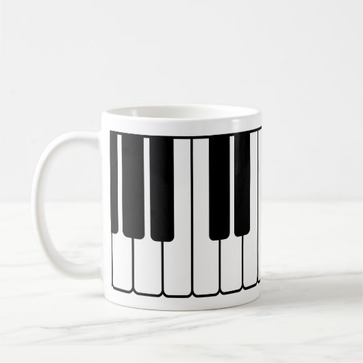 Piano keyboard muzikant geschenk jumbo nieuwigheid koffiemok (Links)