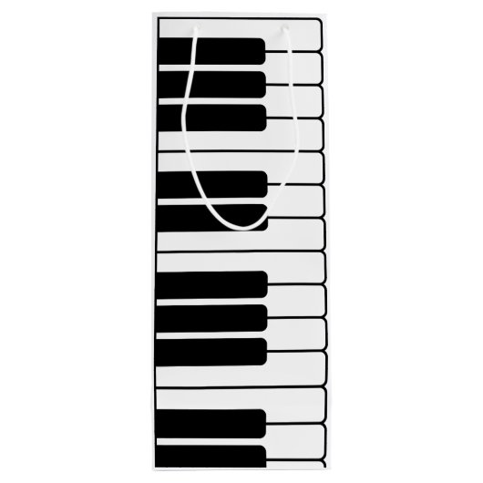 Piano keyboard muzikant geschenk jumbo nieuwigheid wijn cadeautas (Achterkant)