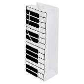 Piano keyboard muzikant geschenk jumbo nieuwigheid wijn cadeautas (Voorkant Gekanteld)