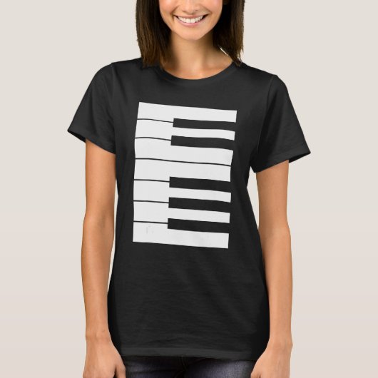 Piano keyboard octave perfect it outfit for pianis t-shirt (Voorkant)