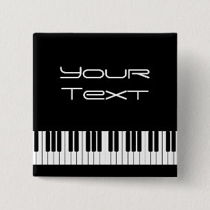 Piano Keyboard Pin Back-Button Vierkante Button 5,1 Cm
