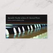 Piano Keyboards Music Teacher Visitekaartje (Achterkant)