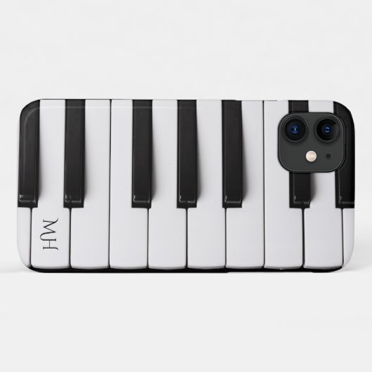 Piano Keys aangepaste monogram telefoondoosjes Case-Mate iPhone Case (Achterkant (horizontaal))