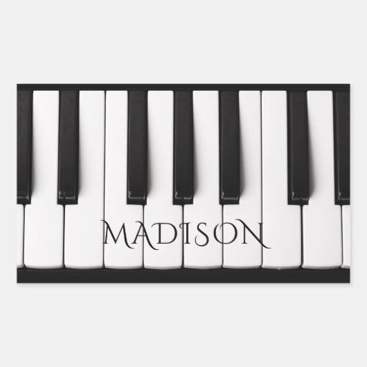 Piano Keys aangepaste naam stickers (Voorkant)