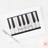 Piano Keys aangepaste naam stickers (Envelop)
