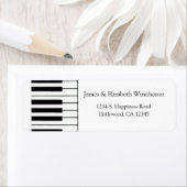 Piano Keys Adresetiketten Etiket (Insitu)