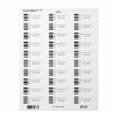 Piano Keys Adresetiketten Etiket (Full Sheet)
