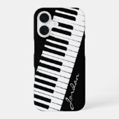 Piano Keys | Angled | Customizable iPhone 16 Hoesje (Achterkant)