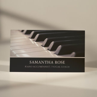 Piano Keys Begeleider Vocal Coach Elegant Modern Visitekaartje
