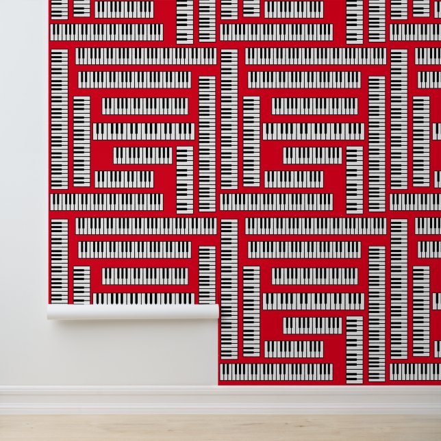 Piano Keys Behang (Applicatie)