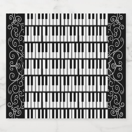 Piano Keys Bier Etiket (Enkel label)