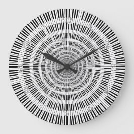 Piano Keys Black en White Grote Klok