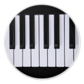 Piano Keys Black en White Keramische Knop (Voorkant)