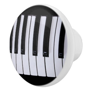 Piano Keys Black en White Keramische Knop