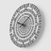 Piano Keys Black en White Large Clock Grote Klok (Hoek)