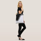 Piano Keys Black & White Design Canvas tas (Op model)
