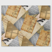 Piano Keys blad Muzieknotities Cadeaupapier (Vlak)