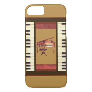 Piano Keys Border Antiek Piano iPhone 7 hoesje