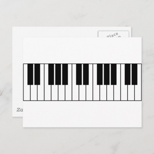 Piano Keys Briefkaart (Voorkant / Achterkant)