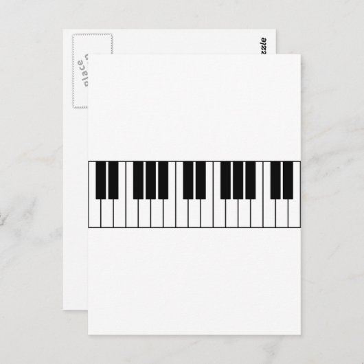 Piano Keys Briefkaart (Voorkant / Achterkant)