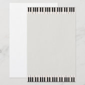 Piano Keys Briefpapier (Voorkant / Achterkant)