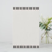Piano Keys Briefpapier (Staand voorkant)